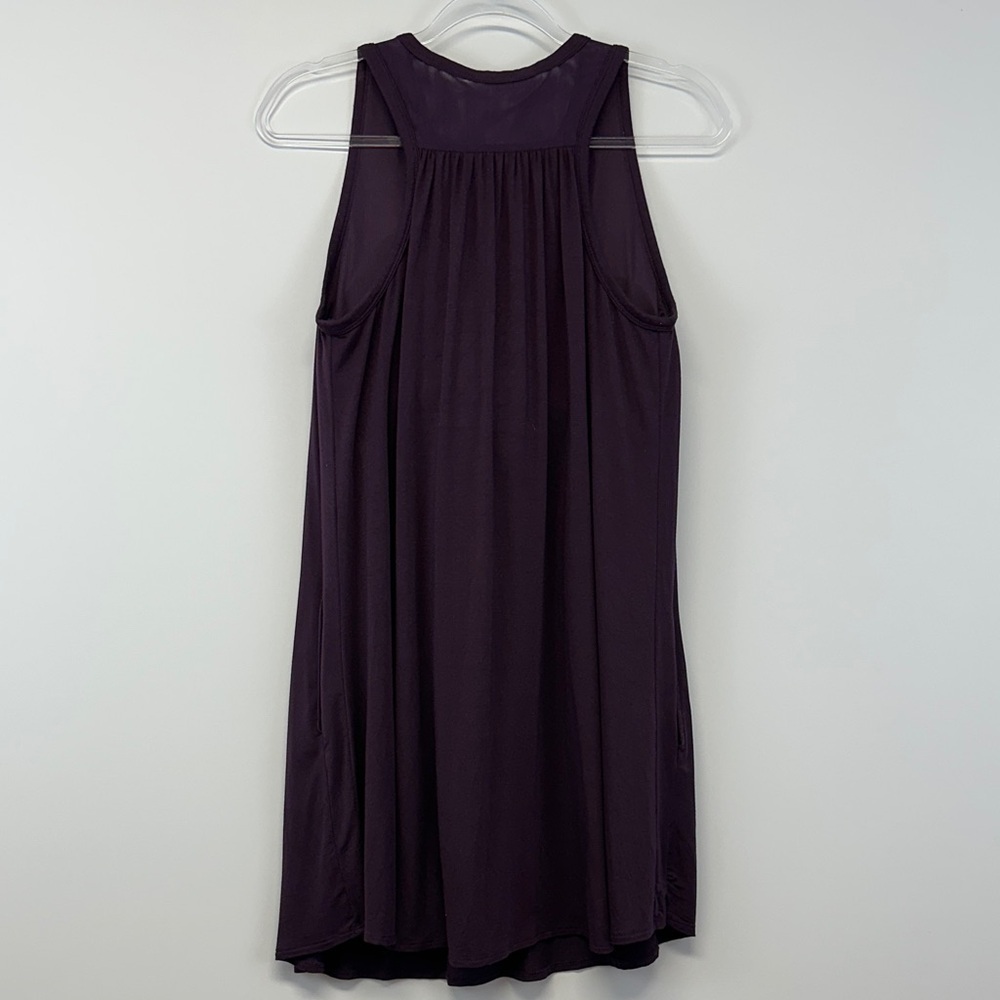 Shebird Plum Tunic Tank Dress M/L Built In Bra Sleeveless Stretch Lounge Travel - Picture 6 of 8